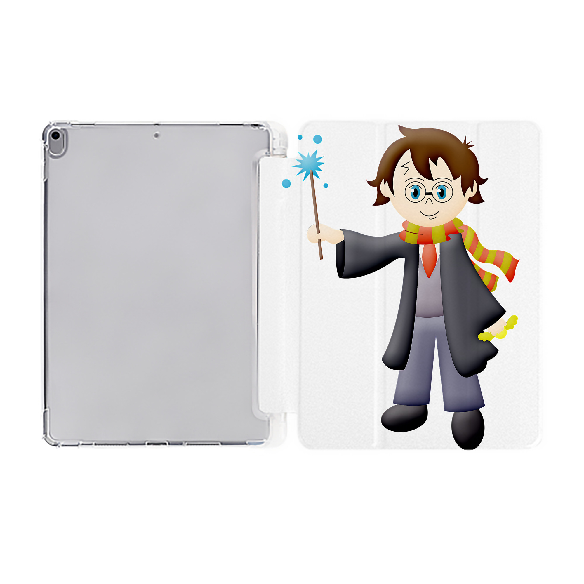 （画像用） Harry Potter ハリー・ポッターシリーズ IPad ケース ペン収納付き 三つ折りスタンド PUレザー×シリコン 対応機種9.5/10.5/10.9インチ